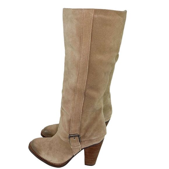 Matisse Shoes - Matisse "Stetson" Natural Tan Suede Knee High Pull-on Boots $219 Sz 8 1/2 M